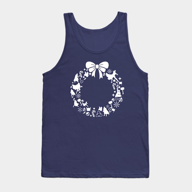 Thor Christmas Wreath Pattern Tank Top by Rebus28